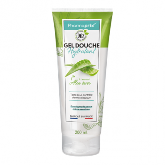 Pharmaprix gel douche hydratant à l'extrait d'aloe vera 200ml