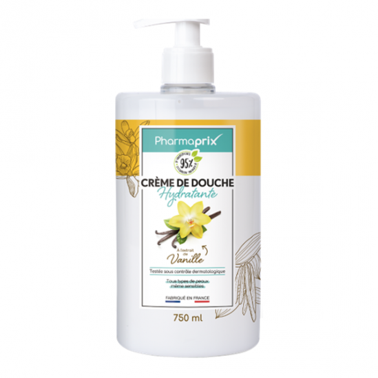 Pharmaprix crème de douche hydratante vanille 750ml