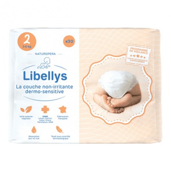 Libellys couches non irritante et dermo-sensitive T2 3-6kg x30