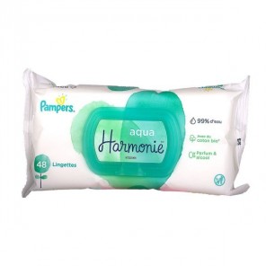 Pampers lingettes harmonie aqua  48 lingettes