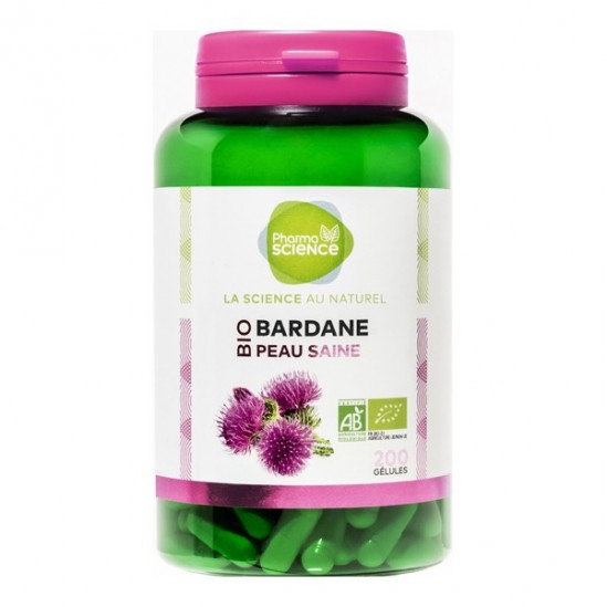 Pharmascience bardane bio peau saine 200 gélules