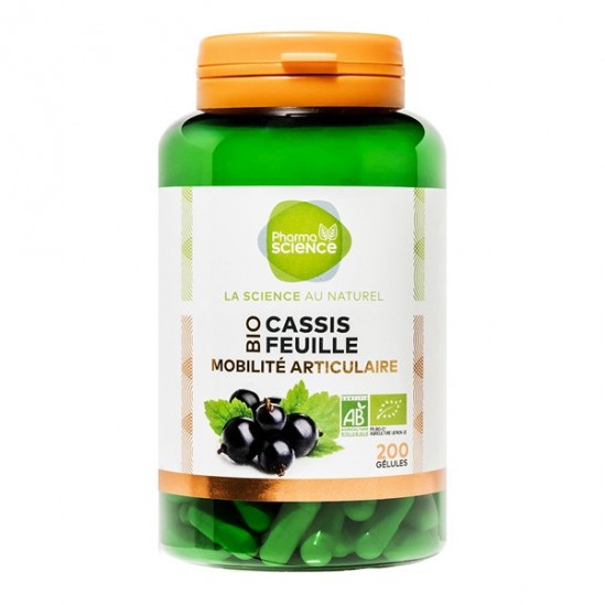 Pharmascience cassis feuille bio mobilité articulaire 200 gélules