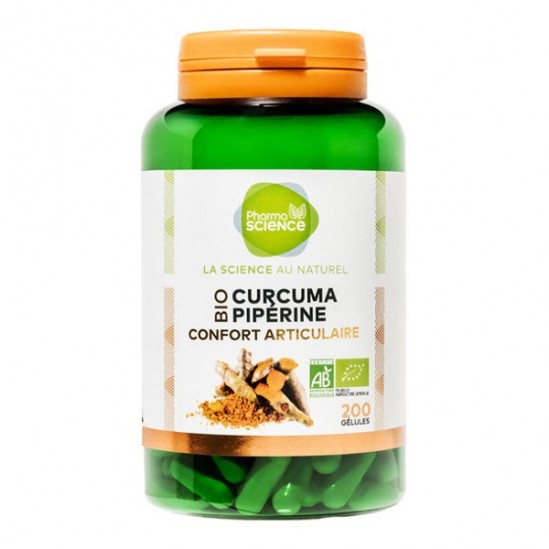 Pharmascience curcuma pipérine confort articulaire 200 gélules