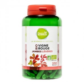 Pharmascience vigne rouge jambe légères 200 gélules