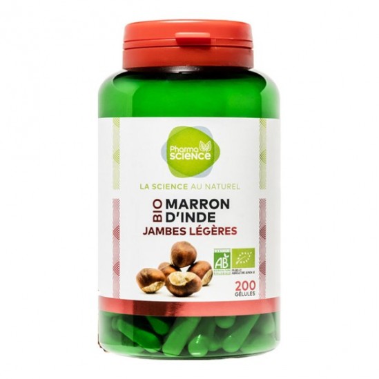 Pharmascience marron d'inde bio jambes légères 200 gélules