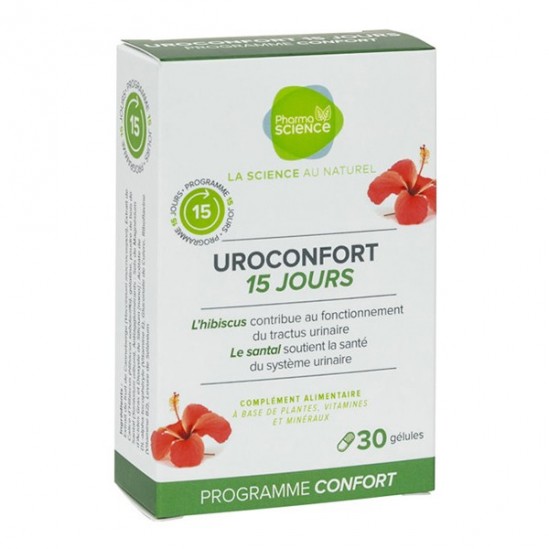 Pharmascience uroconfort 15 jours 30 gélules