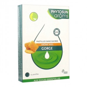 Phytosun arôms gorge pastilles sans sucre miel 24 pastilles