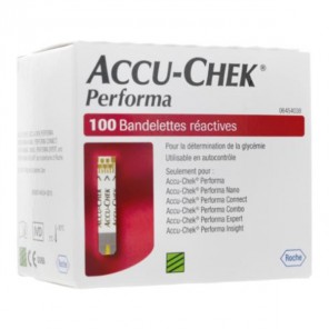 Accu Chek Performa bandelettes réactives x100