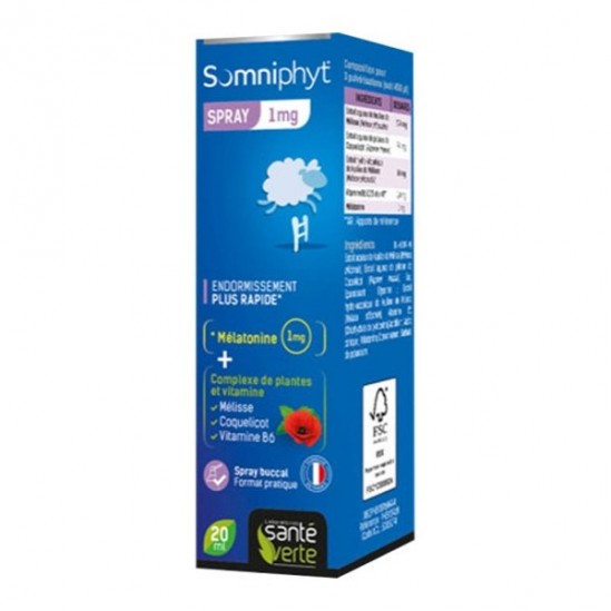 Santé Verte somniphyt mélatonine spray 20ml 