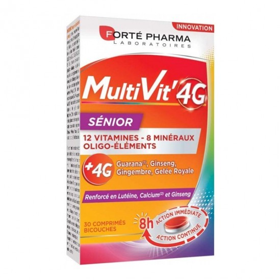 Forté pharma multivit'4g sénior 30 comprimés