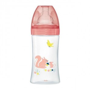 Dodie sensation+ biberon tétine plate débit moyen jardin 270ml