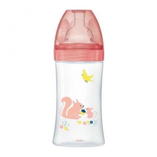 Dodie sensation+ biberon tétine plate débit moyen jardin 270ml