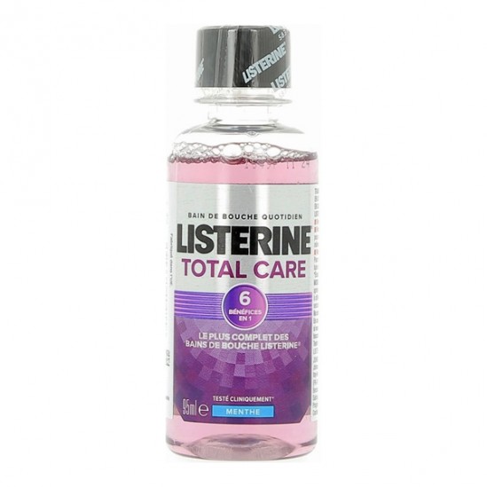 Listerine total care 6 en 1 bain de bouche quotidien menthe 95ml