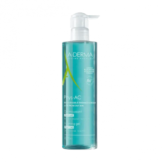 Aderma Phys-AC gel moussant purifiant 400ml