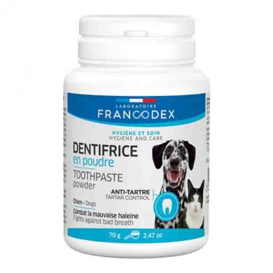 Francodex dentifrice en poudre pour chiens et chats 70g