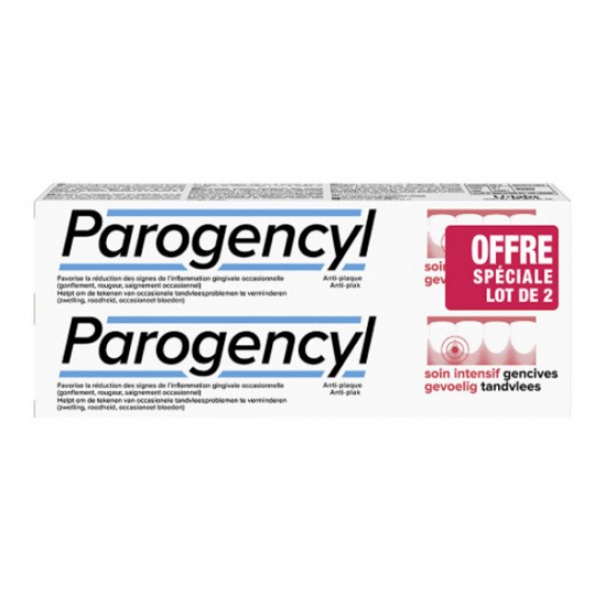 Parogencyl dentifrice soin intensif gencives 2x75ml