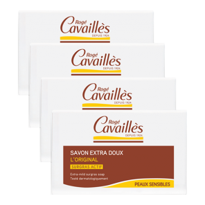 Rogé Cavaillès Savon Surgras Extra-Doux Lot de 3x250g + 1Gratuit