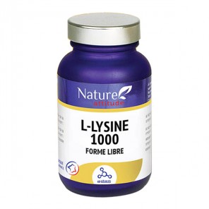 Nature attitude l-lysine 1000 forme libre 60 gélules