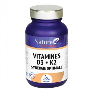 Nature attitude vitamines D3 + K2 synergie optimale 60 gélules