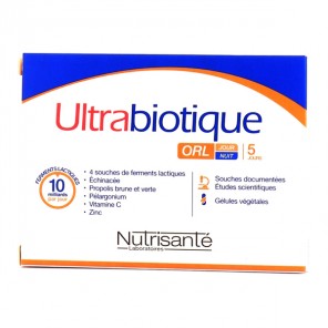 Nutrisanté ultrabiotique orl jour nuit 12 gélules