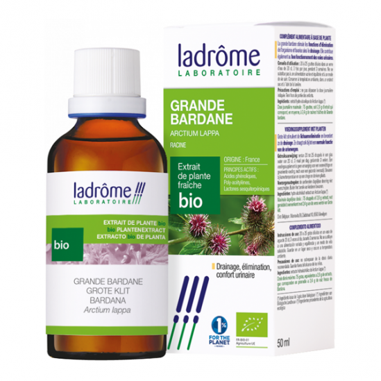 Ladrôme extrait de plante fraîche bio grande bardane 50ml