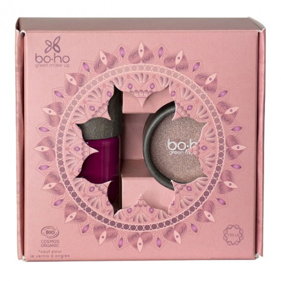 Boho green coffret octobre rose pink glow