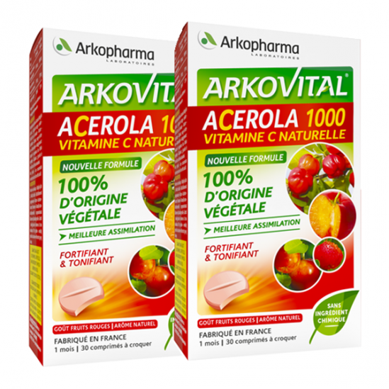 Arkopharma acerola 1000 vitamine C 2x30 comprimés