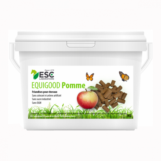 Esc laboratoire equigood pomme friandises pour chevaux 1kg