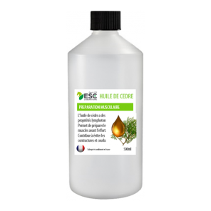 Esc laboratoire huile de cèdre préparation musculaire 500ml