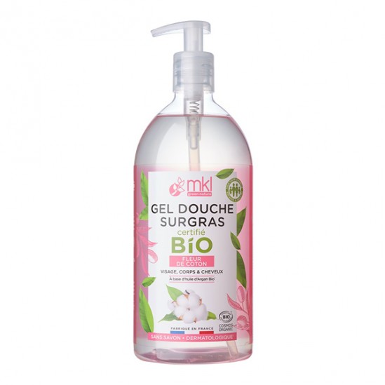 Mkl gel douche surgras bio au fleur de coton 1L