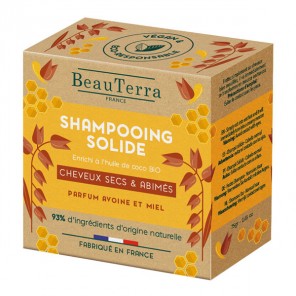 Beauterra shampooing solide cheveux secs & abîmés 75g