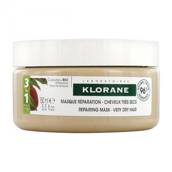 Klorane masque réparation cheveux très secs 3 en 1 bio 150ml