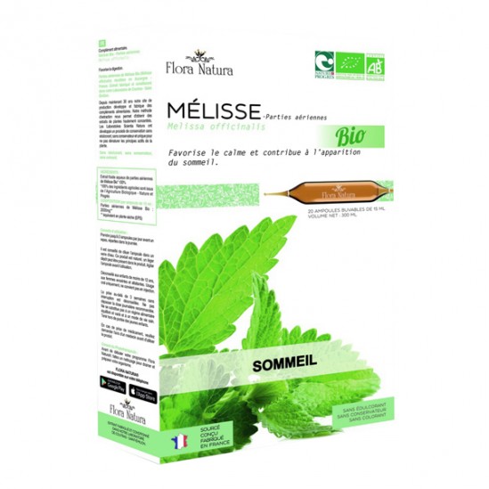 Flora natura mélisse bio 20 ampoules