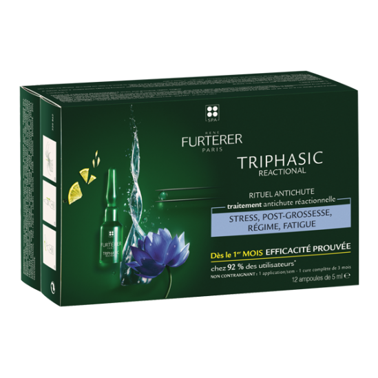 René furterer triphasic reactional traitement antichute 12 x 5ml