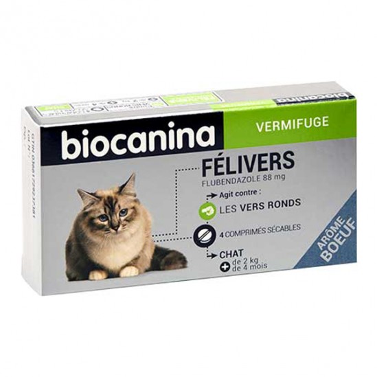 Biocanina félivers chat +2kg 4 comprimés