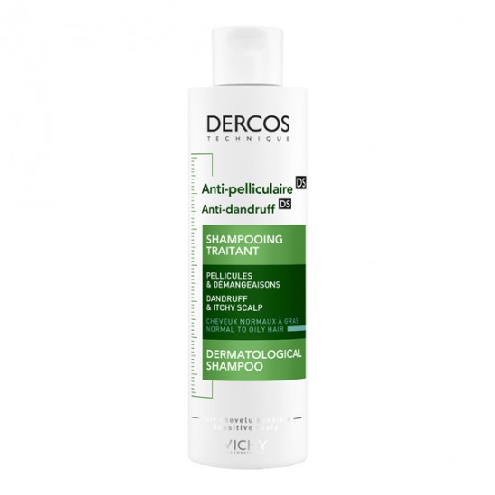 Vichy Dercos Shampooing Traitant Anti-Pelliculaire Cheveux Normaux à Gras 200ml