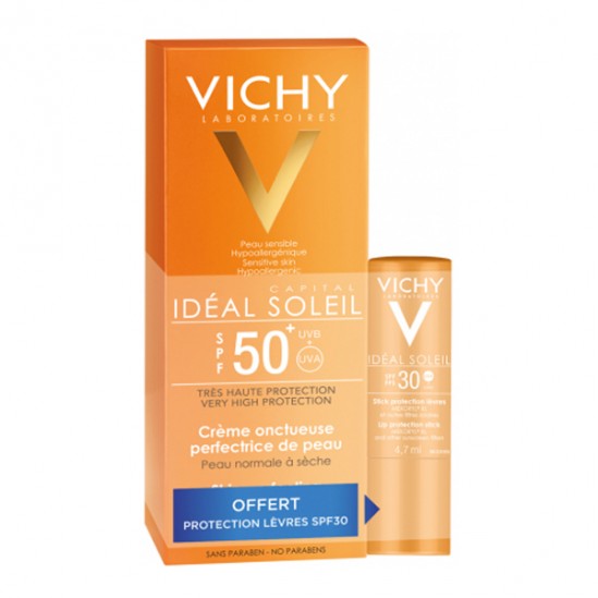 Vichy Capital Solaire Crème Onctueuse SPF50 50Ml et Stick SPF30 Offert