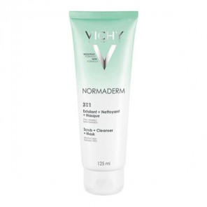 Vichy normaderm 3 en 1 nettoyant + exfoliant + masque 125ml