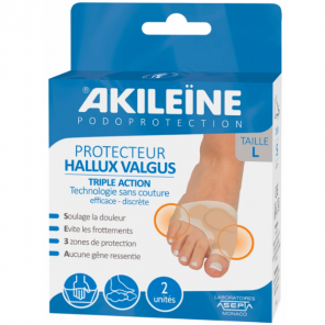 Protecteur hallux valgus triple action taille L 2 unités