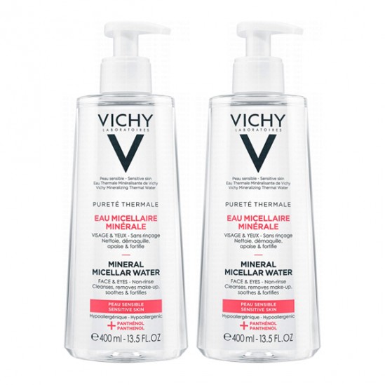 Vichy pureté thermale eau micellaire minérale 2x400ml