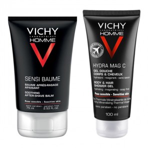 Vichy homme sensi baume après-rasage 75ml + gel douche 100ml