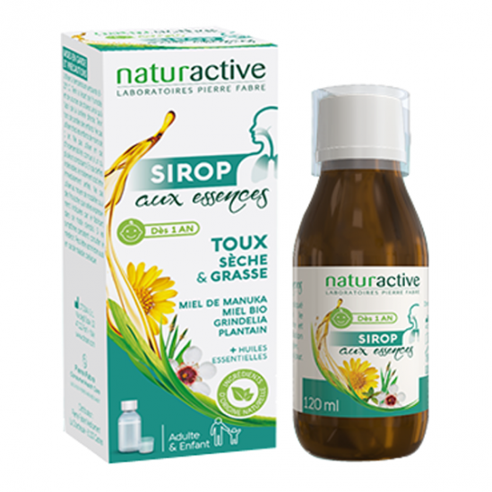 Naturactive sirop aux essences toux sèches & grasse 120ml