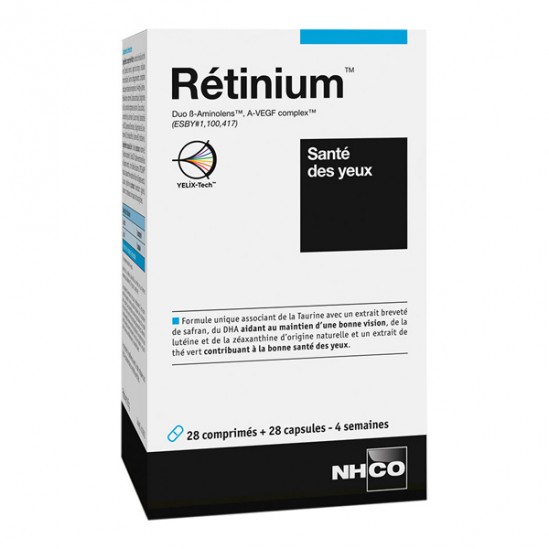 Nhco rétinium santé des yeux 28 comprimés et 28 capsules