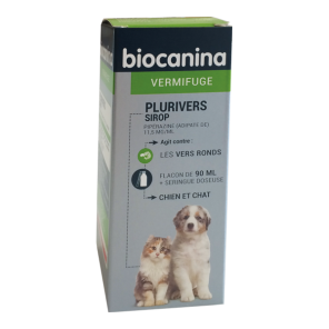 Biocanina vermifuge plurivers sirop chien et chat 90ml