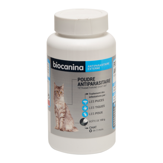 Biocanina poudre antiparasitaire chat +2 mois 150g