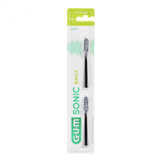 Gum recharges sonic daily brosse à dents noir