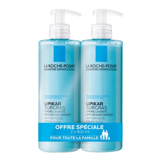 La Roche Posay Lipikar Surgras Savon Liquide 2 x 400ml