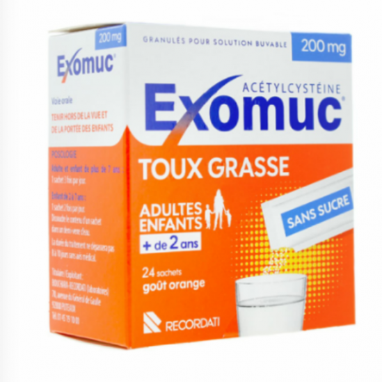 Exomuc orange 200mg 24 sachets