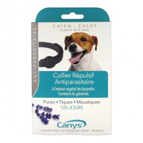 Asepta canys collier répulsif antiparasitaire chien et chiot