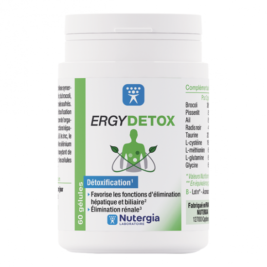 Nutergia ergydetox complément alimentaire 60 gélules